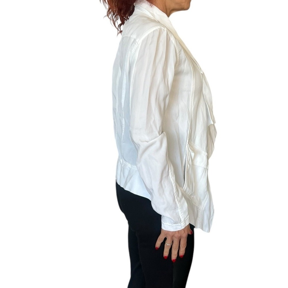 SPLENDID WHITE OPEN DRAPE CARGO JACKET WHITE LYOCELL MIXED MEDIA CANYONDALE M - Picture 5 of 13